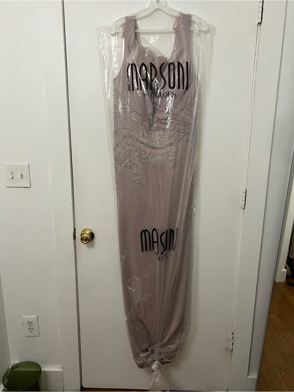 Marsoni Dusty Rose Mauve Embellished Formal Gown Size 18 NWT